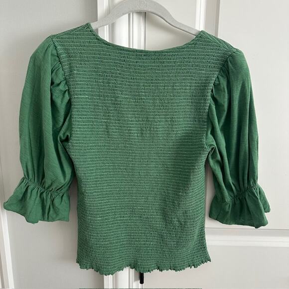 Nation LTD. Bardot Top Pima Cotton Size: M Color: Fern - Picture 5 of 8